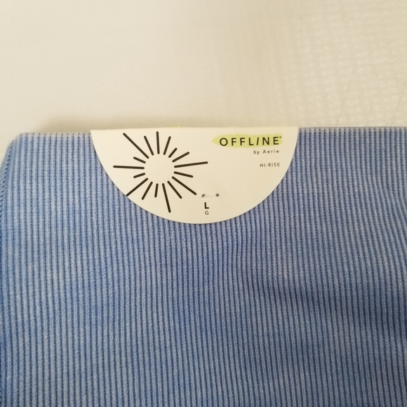 Aerie Offline High-Rise Seamless 7/8 Leggings Denim-Look Size L NWT - Picture 6 of 6